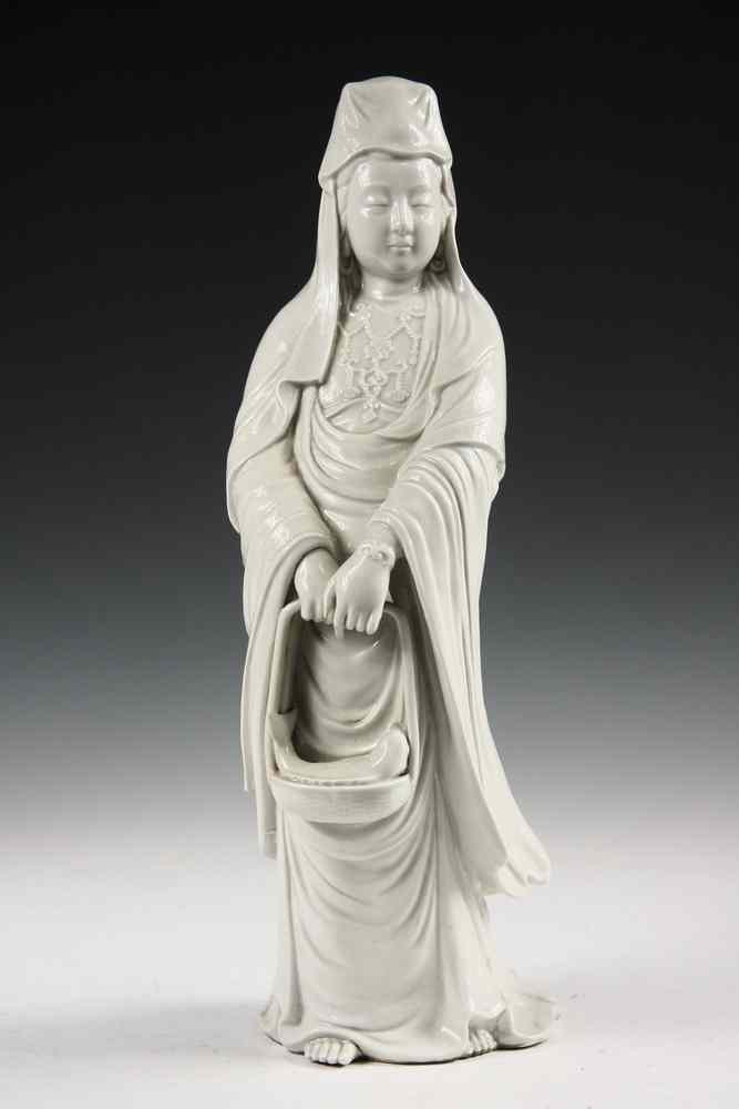 Appraisal: BLANC DE CHINE FIGURE - th c Japanese Blanc de