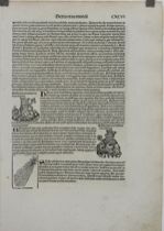 Appraisal: Page CXCVI From the Nuremberg Chronicles th Century Page is