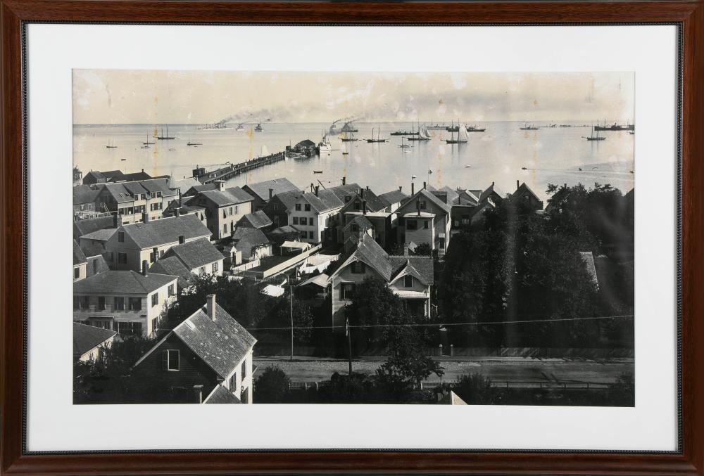 Appraisal: REPRODUCTION BLACK AND WHITE PHOTOGRAPH OF A BIRD'S-EYE VIEW OF