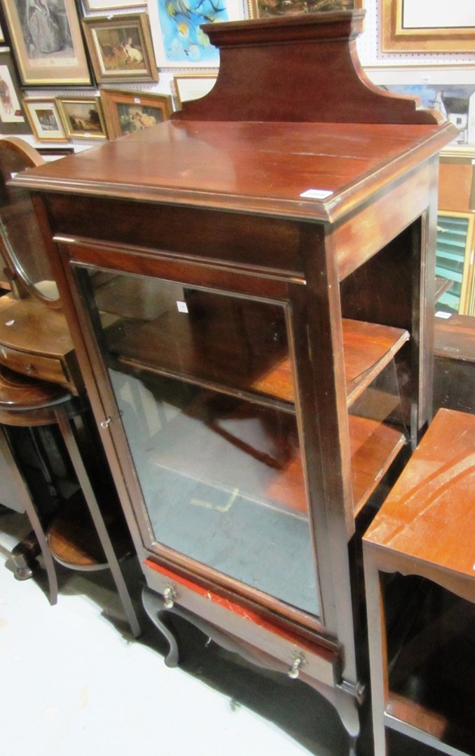 Appraisal: A th century mahogany display cabinet