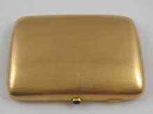 Appraisal: A yellow metal tests ct gold cigarette case marked with