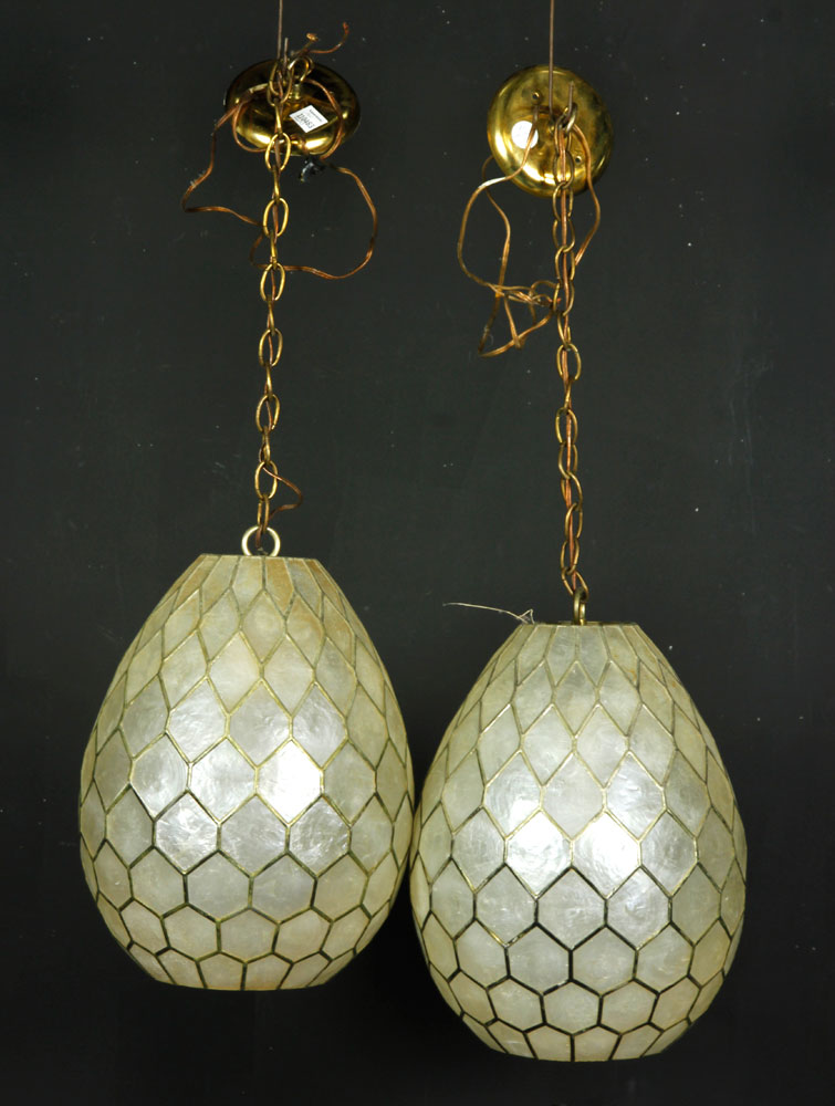 Appraisal: A - th C Hanging Lamps Lot of two mid