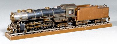 Appraisal: Live steam locomotive and tender highly detailed brass copper and