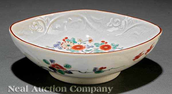 Appraisal: A Japanese Arita Ware Kakiemon-Style Porcelain Shaped Dish Edo Period