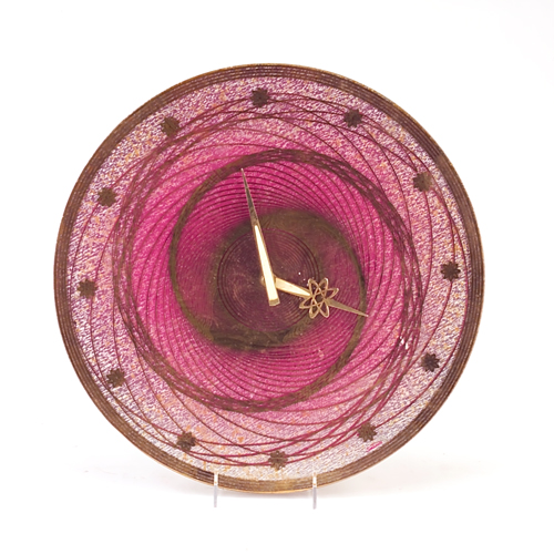 Appraisal: Sunbeam atomic clock with circular pink and gold glass face