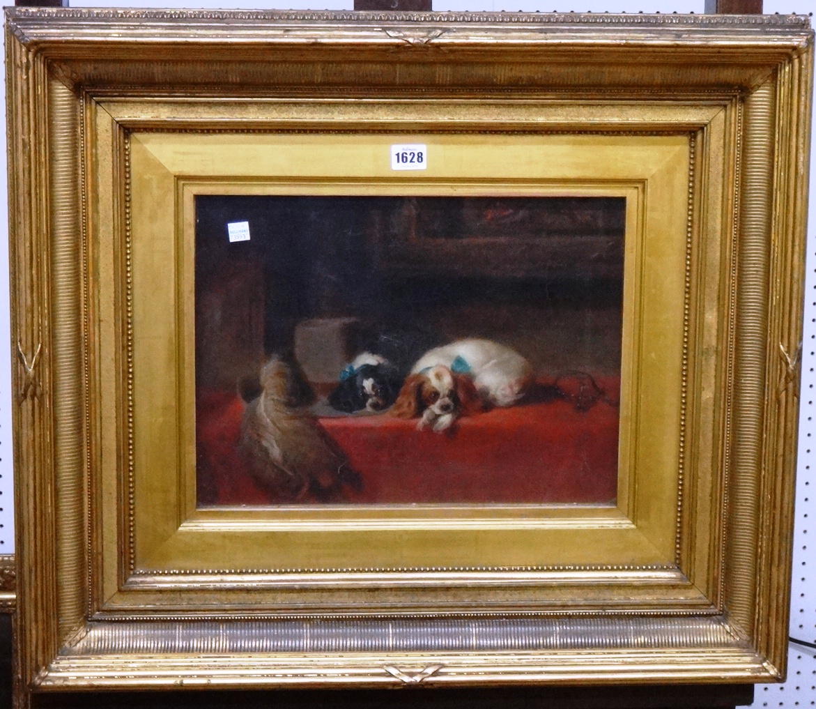 Appraisal: After Sir Edwin Landseer The Cavalier's Pets oil on canvas