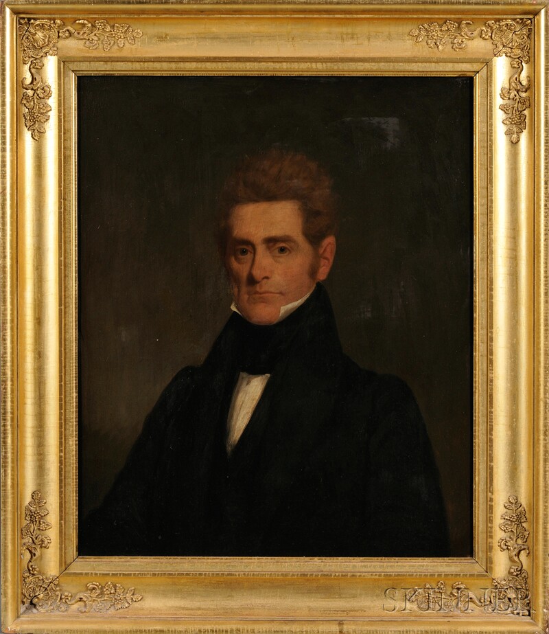 Appraisal: American School th Century Portrait of Charles McLaughlin Unsigned the