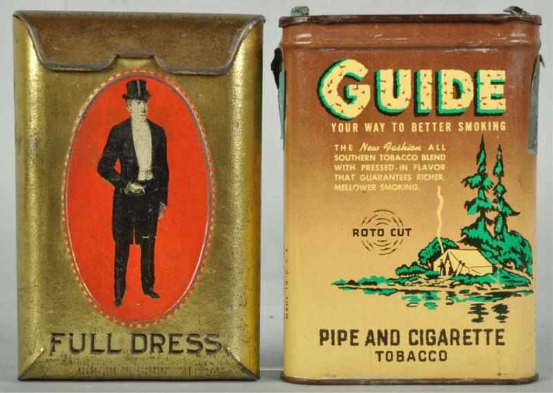 Appraisal: Lot of Vertical Pocket Tobacco Tins Description Includes Full Dress