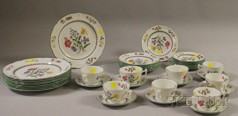 Appraisal: Forty-one-piece Spode Summer Palace Pattern Ceramic Partial Dinner Set