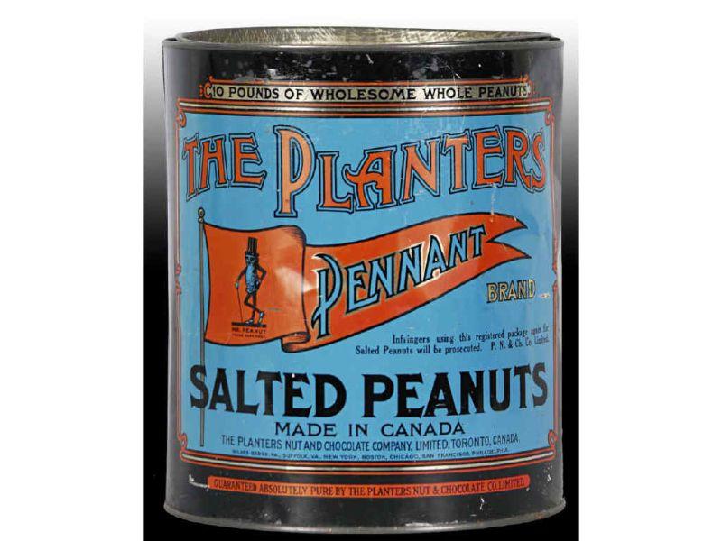 Appraisal: s Planters Peanut Pennant Brand -Pound Can Description - ''