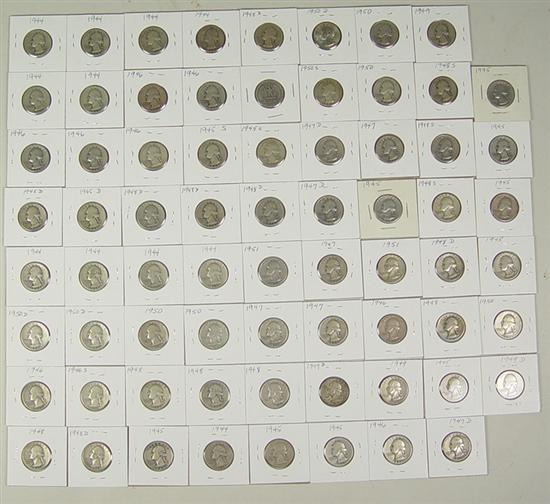 Appraisal: Silver Washington Quarters Dates range - with P and D