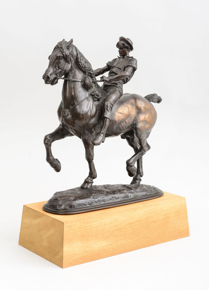 Appraisal: AFTER EMMANUEL FR MIET - MULETIER ESPAGNOL Bronze inscribed 'Fr