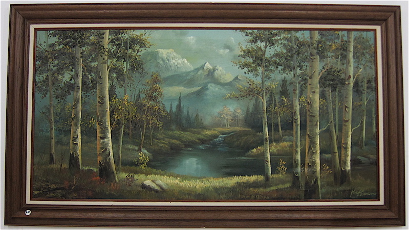 Appraisal: HOFFMAN OIL ON CANVAS American th century Forest landscape with