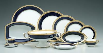 Appraisal: pieces Rosenthal china cobalt and gilt rims probably Donatello pattern