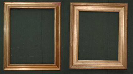 Appraisal: Two Giltwood Frames x in and x in