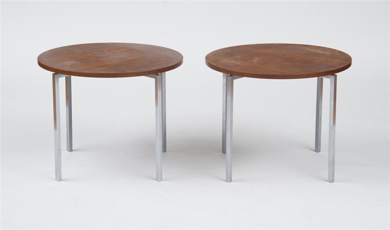 Appraisal: PAIR OF SIDE TABLES FLORENCE KNOLL FOR KNOLL 's Brushed