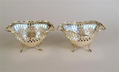 Appraisal: Pair of Towle sterling silver bon-bon dishes Each with a