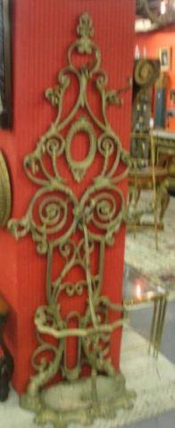 Appraisal: Victorian Gilt Metal Hall Tree Dimensions wide x high