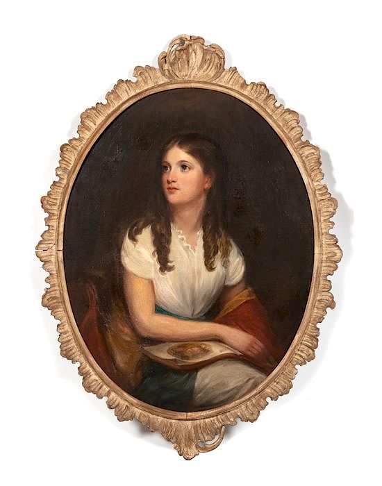 Appraisal: Artist Unknown th Century Portrait of Young Girl with Ringlets