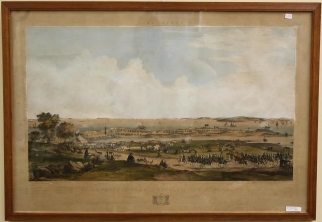 Appraisal: HAND COLORED LITHOGRAPH TITLED ENCAMPMENT OF THE ND DIVISION OF