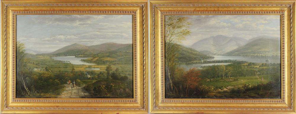 Appraisal: RICHARD HUME LANCASTER BRITISH - PAIR OF LANDSCAPES Oil on