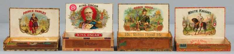 Appraisal: Lot of Scarce Historical Cigar Boxes Description Includes Prince Hamlet