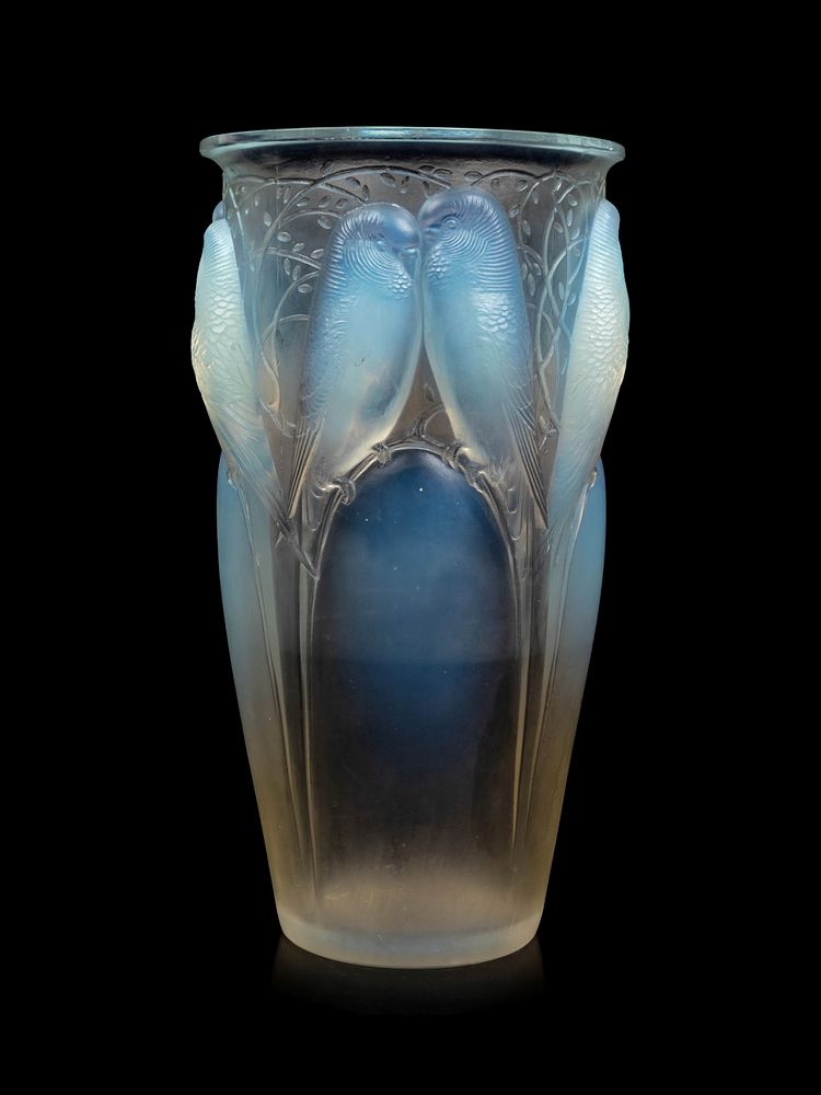 Appraisal: Rene Lalique Rene Lalique Circa Ceylon vase etched R Lalique