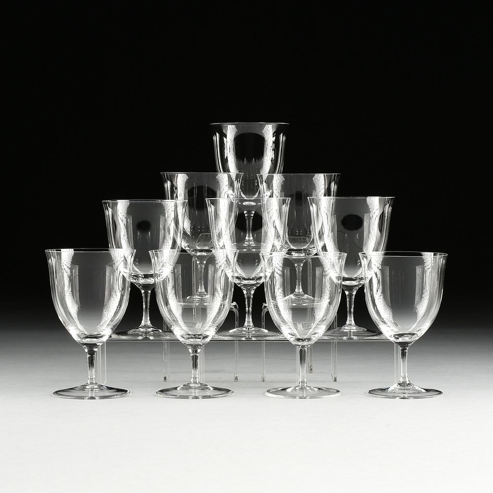 Appraisal: A SET OF TEN LOBMEYR PATRICIAN LOW WATER GOBLETS STEMWARE