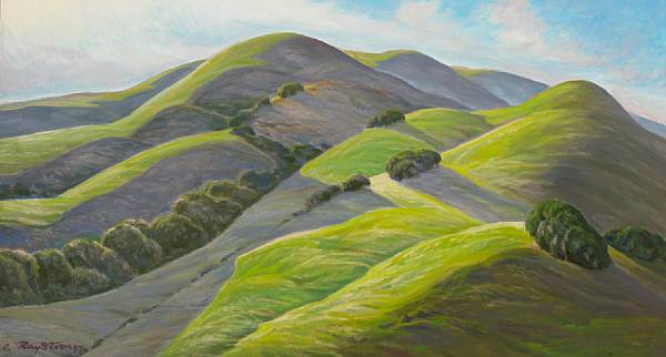 Appraisal: Ray Strong American - Spring Black Mountain Marin County signed