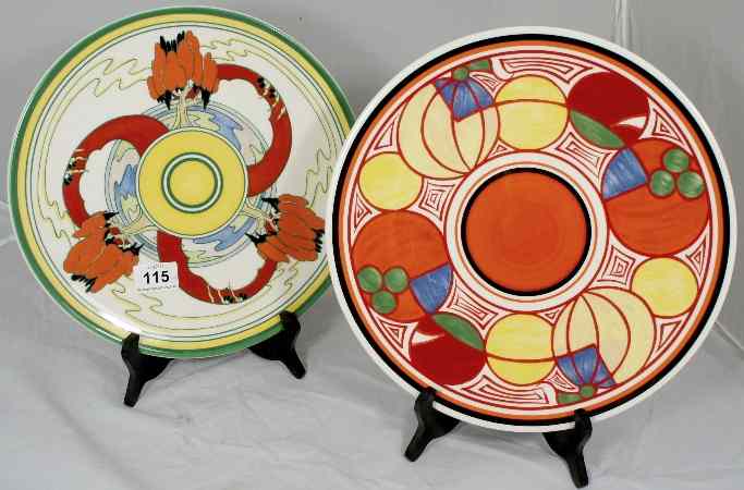 Appraisal: Wedgwood Bizarre Clarice Cliff Centenary Charger Boxed with one other