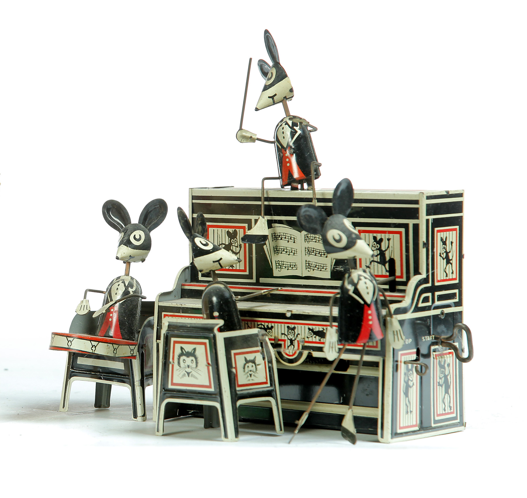 Appraisal: MARX MERRY MAKERS WIND-UP TOY MOUSE BAND American patented Painted