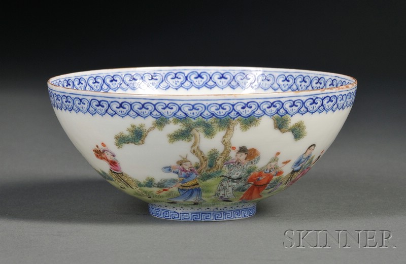 Appraisal: Eggshell Porcelain Bowl China early th century famille rose decoration