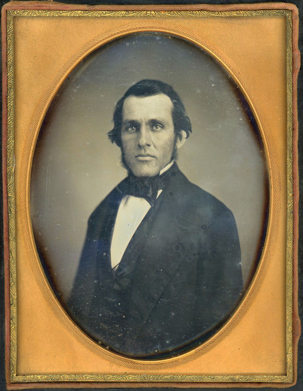 Appraisal: HANDSOME HALF PLATE DAGUERREOTYPE UNION CASE Handsome man looks ambitious