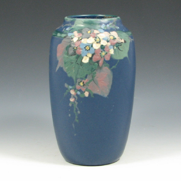 Appraisal: Weller Blue Decorated Hudson Vase - Mint Weller Blue Decorated