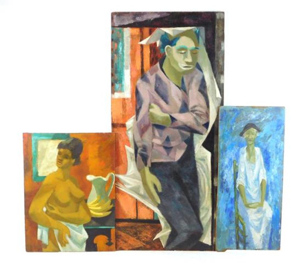 Appraisal: Paul Zimmerman American - three unframed oils on board one