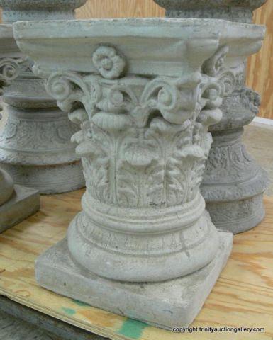 Appraisal: Concrete Pedestal Roman Column Shape - see photos for design