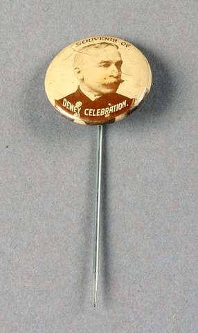 Appraisal: Stick pin souvenir of George Dewey's Victory Celebration diameter celluloid