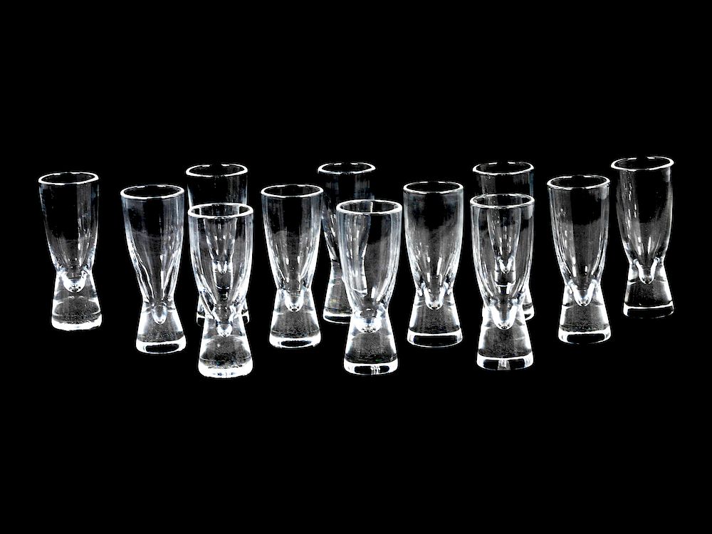 Appraisal: A Set of Twelve Steuben Glasses Height inches A Set