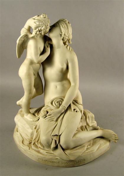 Appraisal: John Gibson English - venus and cupid Parian figure group