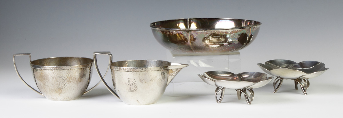 Appraisal: Group of Sterling Silver Table Articles L to R M