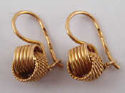 Appraisal: A pair of Soviet Russian gold earrings standard approx carat