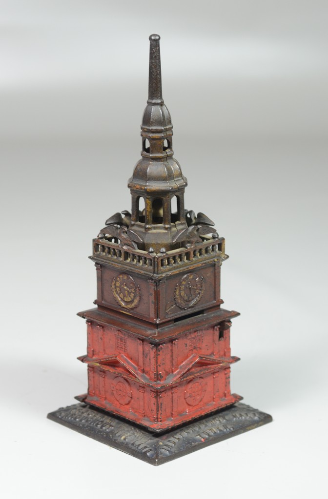 Appraisal: Cast iron Philadelphia Centennial Exposition souvenir Independence Hall Tower still