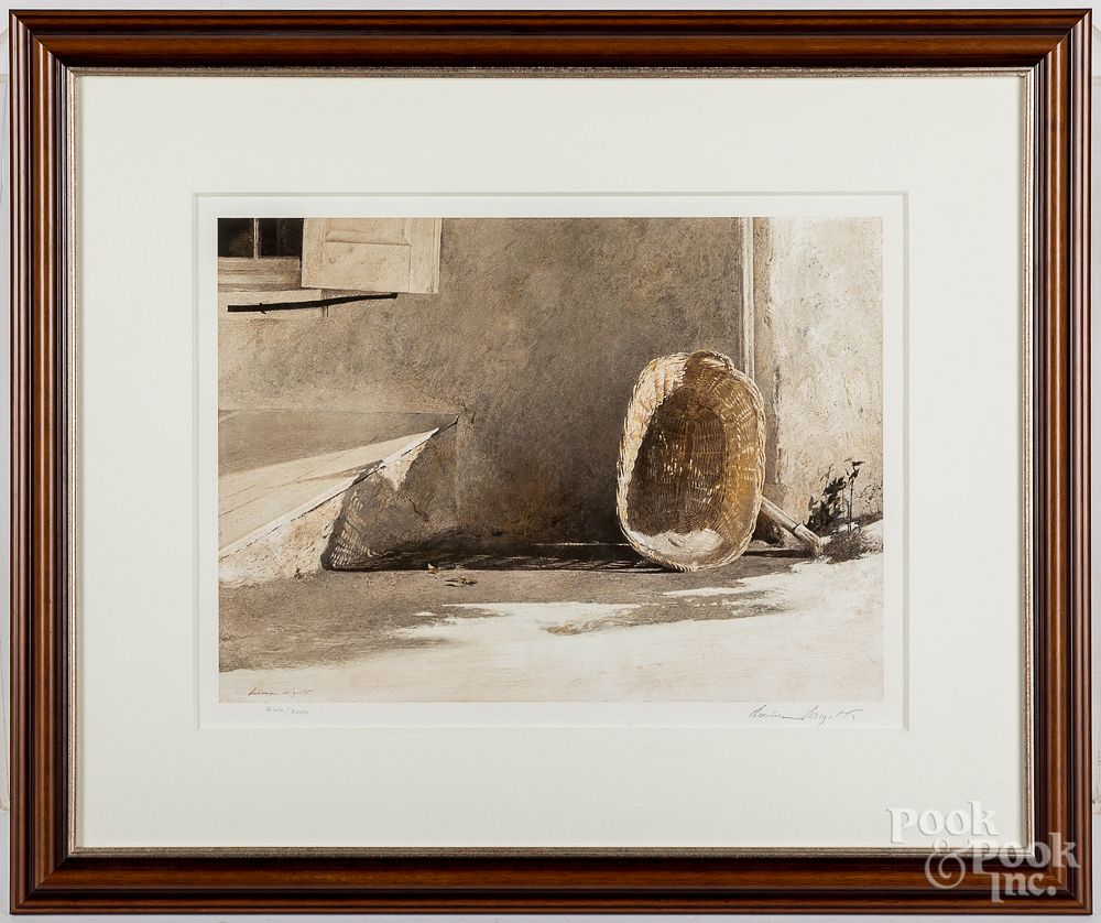 Appraisal: Andrew Wyeth signed collotype Monday Morning Andrew Wyeth signed collotype