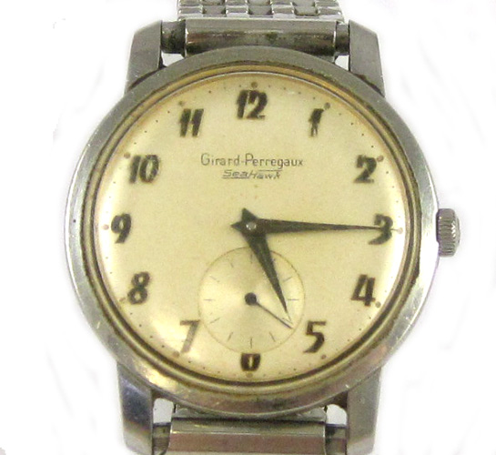 Appraisal: MAN'S GIRARD-PERREGAUX SEAHAWK WRISTWATCH Girard-Perregaux Co Swiss jewel movement serial