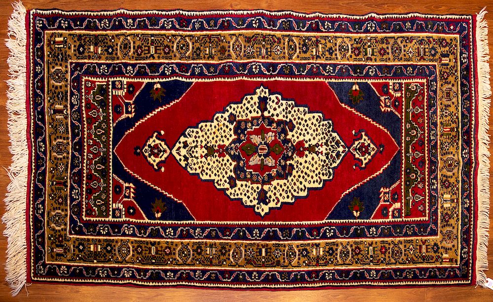 Appraisal: Turkish Yahyali Rug x hand knotted wool foundation Condition Appears