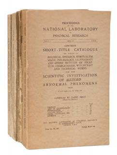 Appraisal: Price Harry Six Volumes on Psychical Research Short-Title Catalogue of