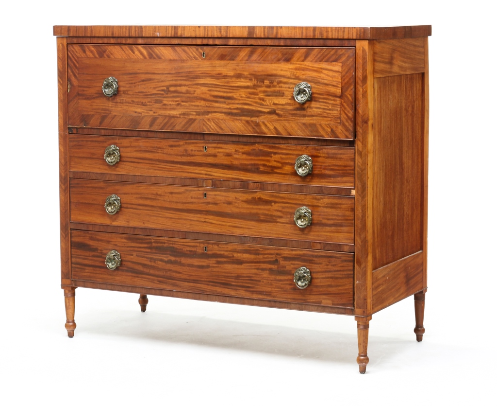 Appraisal: AMERICAN SHERATON BUTLER'S CHEST Second quarter th century mahogany with