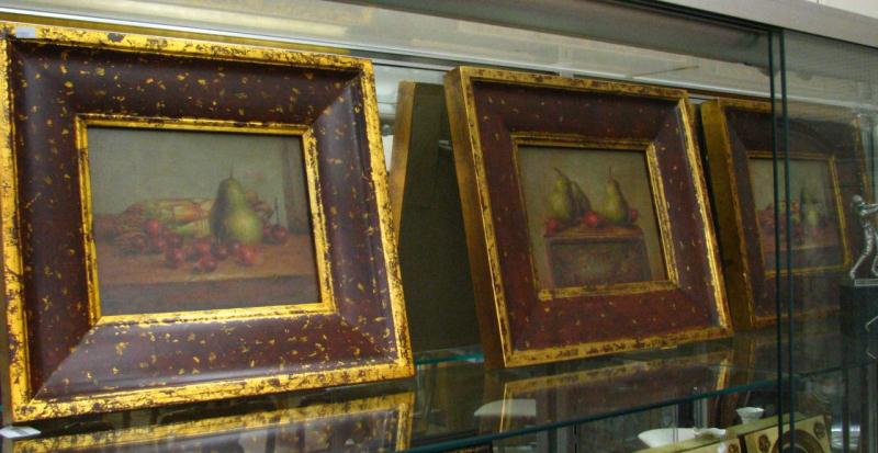 Appraisal: Group of Three Framed Decorator Prints all depicting fruit size