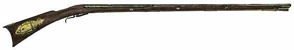 Appraisal: Underhammer Full-Stock Percussion Rifle smoothbore octagonal-to-round barrel is not signed