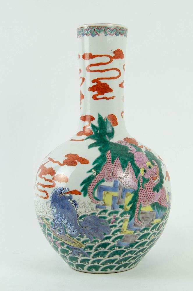 Appraisal: A Late Qing 'Bixie' Bottle Vase Chinese late th century